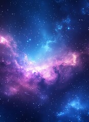 Wall Mural - an abstract space background that includes a nebula and stars, evoking the image of a starry night