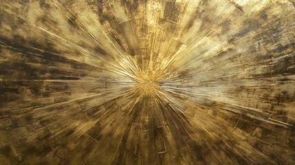 Poster - Abstract gold and brown textured radial burst background.