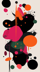 Poster - Dynamic Abstract Vector Art With Overlapping Vibrant Shapes for Modern Design