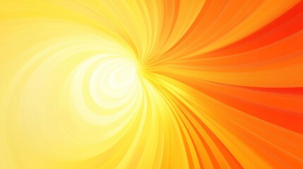 Poster - Abstract swirling orange and yellow light rays converging to a bright center.