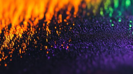 Poster - Abstract vibrant multicolored texture background with blurred fiery orange, purple, and green tones.