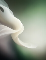 Wall Mural - abstract liquid wave - abstract dark green smoke background - Generative AI