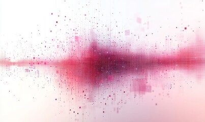 Poster - Abstract background with a pixel mosaic. The pattern of the pixels is made up of small squares, which form an elegant gradient from light to dark shades of color. 