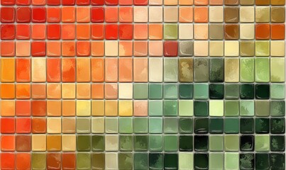 Poster - Abstract background with a pixel mosaic. The pattern of the pixels is made up of small squares, which form an elegant gradient from light to dark shades of color. 