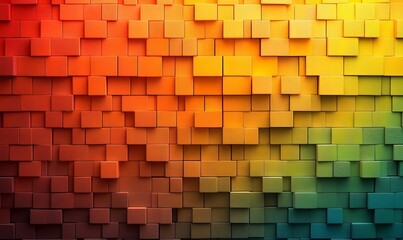 Poster - Abstract background with a pixel mosaic. The pattern of the pixels is made up of small squares, which form an elegant gradient from light to dark shades of color. 
