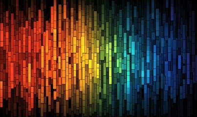 Poster - Abstract background with a pixel mosaic. The pattern of the pixels is made up of small squares, which form an elegant gradient from light to dark shades of color. 