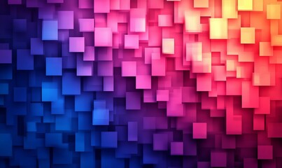 Poster - Abstract background with a pixel mosaic. The pattern of the pixels is made up of small squares, which form an elegant gradient from light to dark shades of color. 