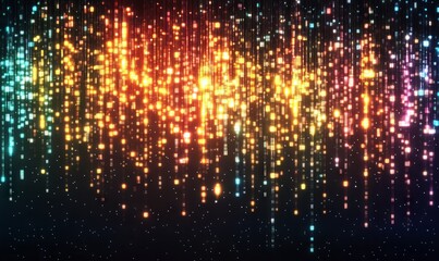 Poster - Abstract background with a pixel mosaic. The pattern of the pixels is made up of small squares, which form an elegant gradient from light to dark shades of color. 