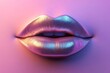 © ANASTASIYA - Against a pink backdrop, stylish lips are accentuated by a glossy finish, symbolizing the beauty and fashion sectors