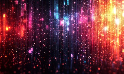Poster - Abstract background with a pixel mosaic. The pattern of the pixels is made up of small squares, which form an elegant gradient from light to dark shades of color. 