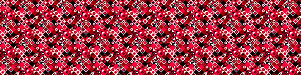 Poster - Seamless horizontal geometrical geometric pattern background