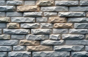 Aufkleber - Stone wall texture background. Grey stone siding with different sized stones. Natural rock construction surface. Rough brick cement block masonry material. Old building design.