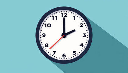 Poster - Geometric clock illustration with sharp edges, time concept