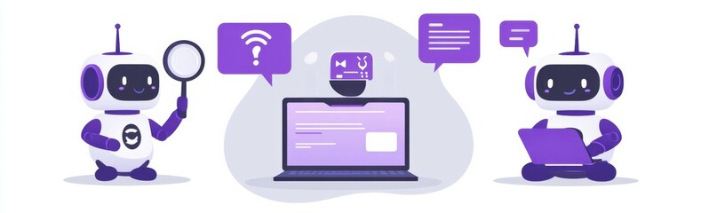 Poster - Illustration of AI Chatbot Engaging in Various Communication Tasks