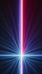 Poster - Colorful light beams are expanding and creating a glowing cross shape on a dark background, perfect for video projects, visual effects, and motion graphics