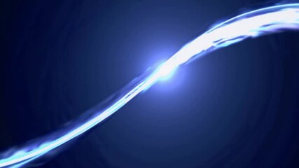 Poster - Energy wave flowing smoothly creating a mesmerizing visual effect, ideal for projects related to technology, science, and abstract concepts