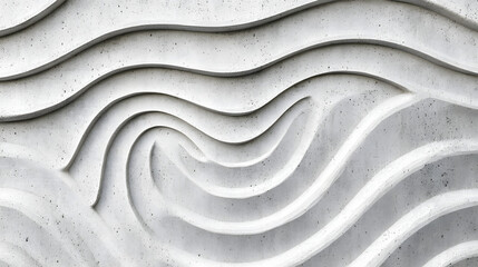 Aufkleber - abstract concrete wall with flowing lines creating a wavy texture.