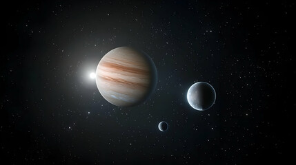 Wall Mural - Jupiter Planet In Space With Stars