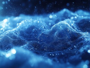 Fototapete - Abstract blue water waves