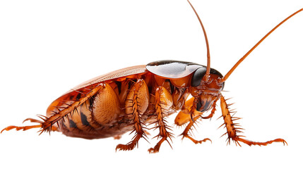 cockroach isolated on a white background.