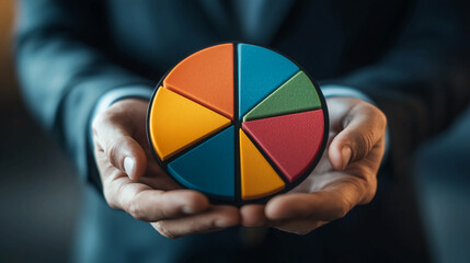 Poster - Business analysis pie chart data analytics finance strategy report presentation market share graph concept