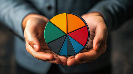 Poster - Understanding business pie chart data analysis and market share trends in financial planning and growth strategy