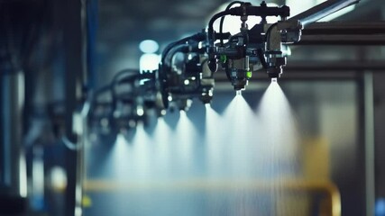 Aufkleber - A collection of lights mounted on a wall, ideal for decorative purposes or as a unique feature in an event space.