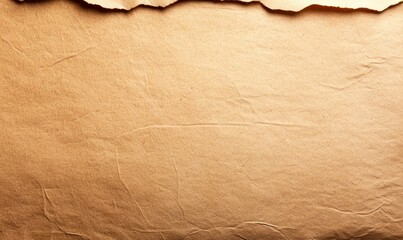 Poster - A close-up of brown kraft paper features a torn edge, providing a rustic textured background.