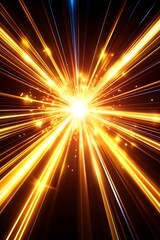 Poster - Radiant burst light trails emanating from a central point source