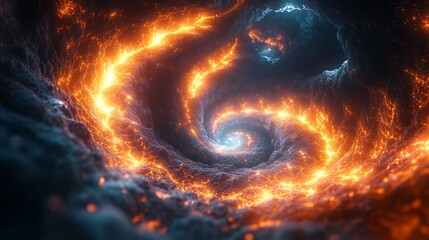 Wall Mural - ethereal glowing fractals expanding infinitely, forming intricate patterns of luminous energy suspen