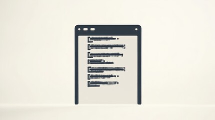 Aufkleber - Minimalist Smartphone Display with Blurred Text Content
