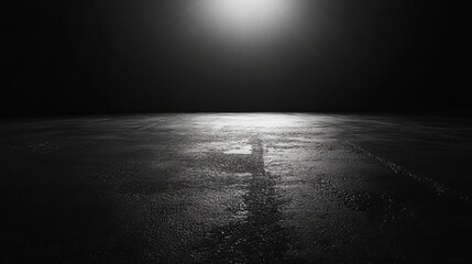 Poster - dark concrete floor studio background dramatic light empty space modern industrial design texture bl