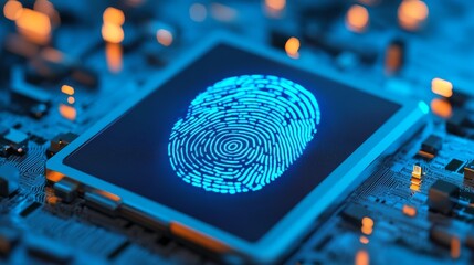 Poster - Explore advanced biometric authentication with fingerprint scanning technology, enhancing cybersecurity, ensuring robust data protection, and safeguarding privacy in digital identity management