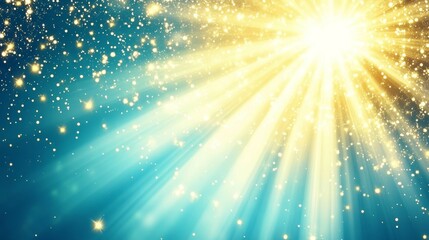Poster - This captivating image showcases a glowing light flare explosion, enhancing designs with radiant sun rays and sparkling effects, evoking wonder and delight while capturing the imagination