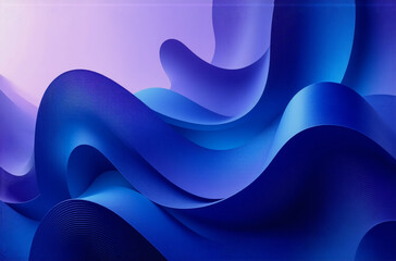 Aufkleber - abstract image featuring dynamic, flowing blue and purple waves. soft gradient background enhances t