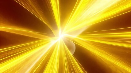 Poster - bright golden rays of energy dynamic visual effects and illumination for positivity and captivating 