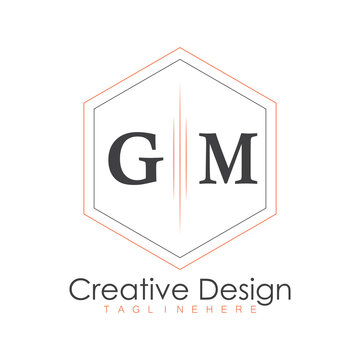 initial monogram logo with polygon style design.