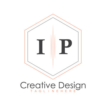 initial monogram logo with polygon style design.