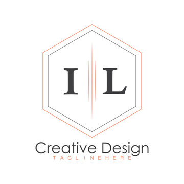 initial monogram logo with polygon style design.
