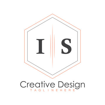 initial monogram logo with polygon style design.