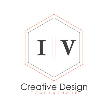 initial monogram logo with polygon style design.