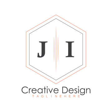 initial monogram logo with polygon style design.