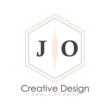 initial monogram logo with polygon style design.