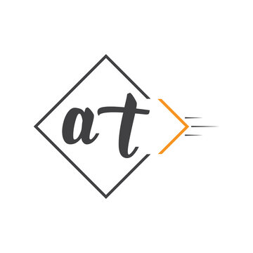initial monogram logo with square style design.