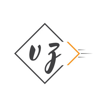 initial monogram logo with square style design.