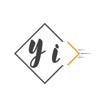 initial monogram logo with square style design.