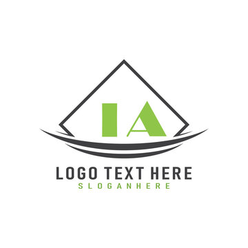 initial monogram logo with square style design.