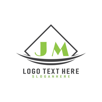 initial monogram logo with square style design.
