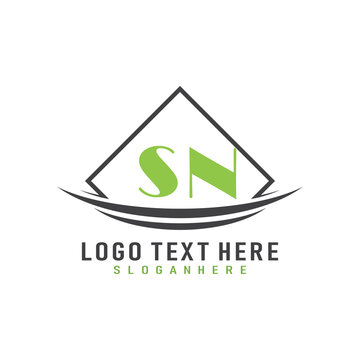initial monogram logo with square style design.