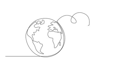 Poster - Self drawing animation of continuous line drawing globe connected to blood bag. Public awareness of hemophilia. Be aware of the symptoms. Sharing is caring. World Hemophilia Day. Full length animated